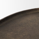 Jianna Large Oval Textured Antiqued Gold Metal Tray with Handles from Mercana - Luna Furniture