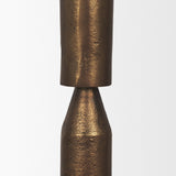 Declan Antiqued Brass Cast Metal Taper Candle Holder from Mercana - Luna Furniture