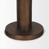 Declan Antiqued Brass Cast Metal Taper Candle Holder from Mercana - Luna Furniture