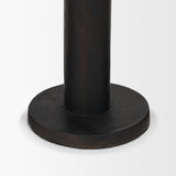 Declan Textured Matte Black Cast Metal Taper Candle Holder from Mercana - Luna Furniture
