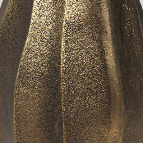 Anya Antiqued Brass Scalloped Petal Cast Metal Jug from Mercana - Luna Furniture