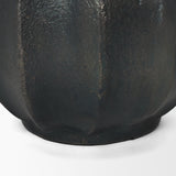 Anya Matte Black Scalloped Petal Cast Metal Jug from Mercana - Luna Furniture