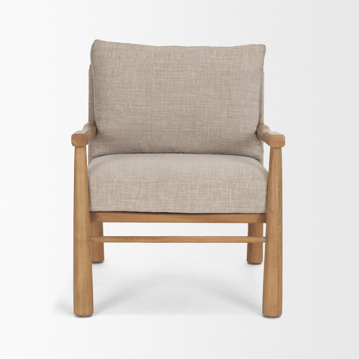 Witton Gray Fabric Beech Wood Slingback Backrest Accent Lounge Chair from Mercana - Luna Furniture