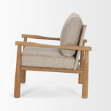 Witton Gray Fabric Beech Wood Slingback Backrest Accent Lounge Chair from Mercana - Luna Furniture