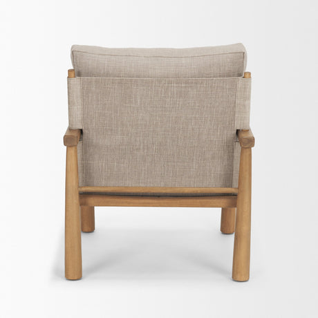 Witton Gray Fabric Beech Wood Slingback Backrest Accent Lounge Chair from Mercana - Luna Furniture