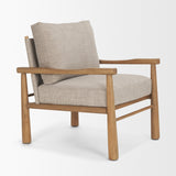 Witton Gray Fabric Beech Wood Slingback Backrest Accent Lounge Chair from Mercana - Luna Furniture