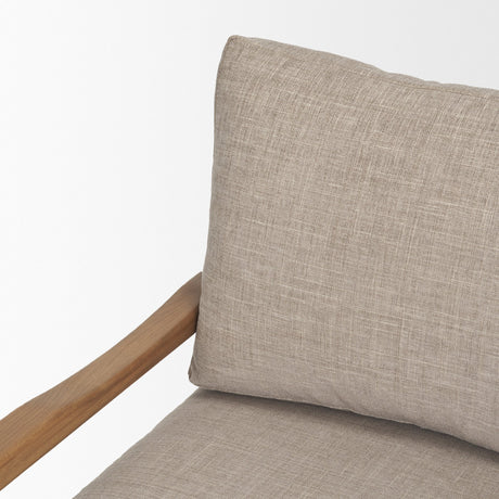 Witton Gray Fabric Beech Wood Slingback Backrest Accent Lounge Chair from Mercana - Luna Furniture
