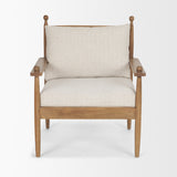Danni Beige Fabric Beech Wood Framed Accent Lounge Chair from Mercana - Luna Furniture