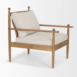 Danni Beige Fabric Beech Wood Framed Accent Lounge Chair from Mercana - Luna Furniture