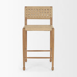 Brinley Woven Paper Rope w/ Brown Wood Frame Counter Stool from Mercana - Luna Furniture