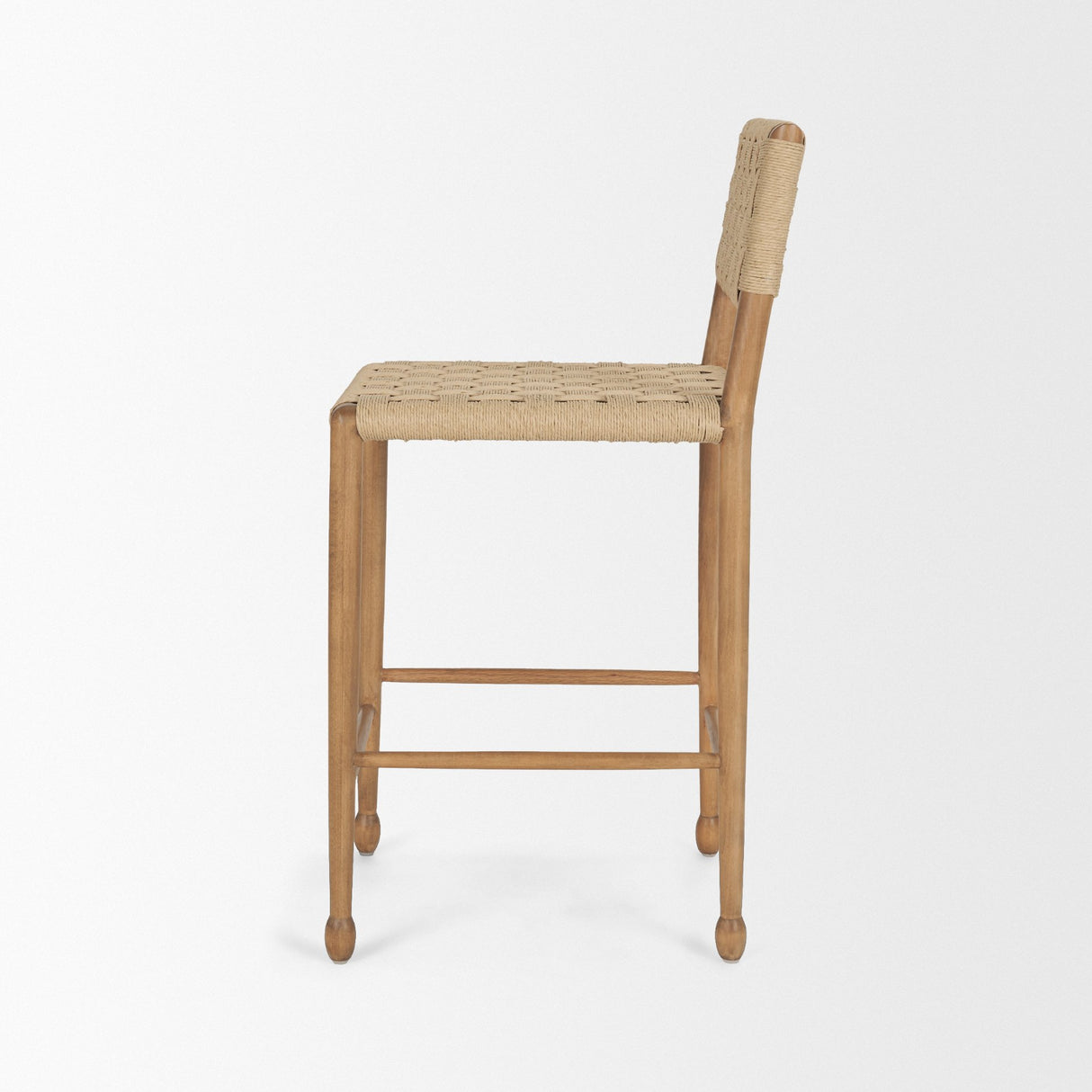 Brinley Woven Paper Rope w/ Brown Wood Frame Counter Stool from Mercana - Luna Furniture
