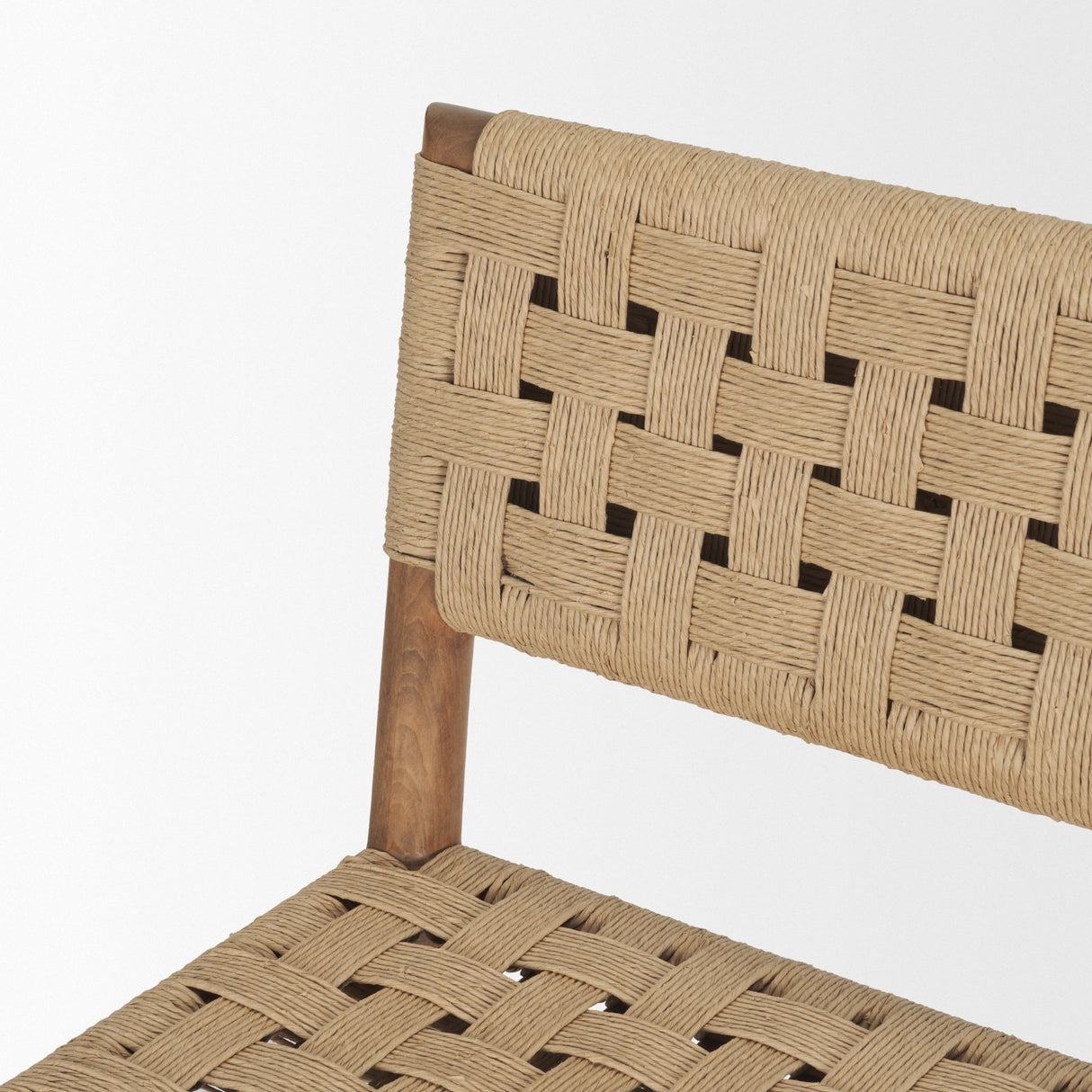 Brinley Woven Paper Rope w/ Brown Wood Frame Counter Stool from Mercana - Luna Furniture