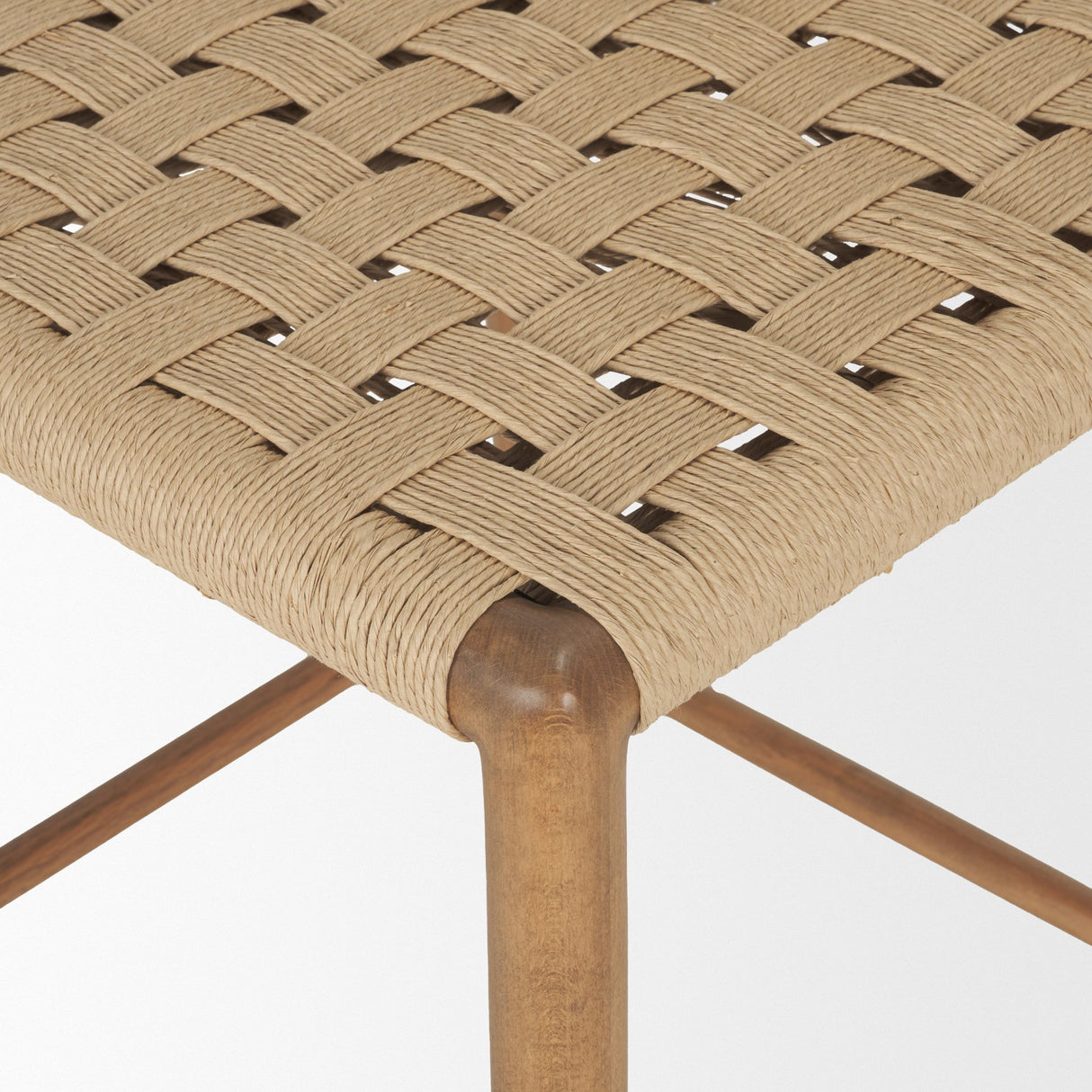 Brinley Woven Paper Rope w/ Brown Wood Frame Counter Stool from Mercana - Luna Furniture