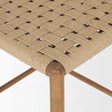 Brinley Woven Paper Rope w/ Brown Wood Frame Counter Stool from Mercana - Luna Furniture