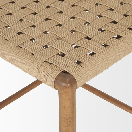 Brinley Woven Paper Rope w/ Brown Wood Frame Counter Stool from Mercana - Luna Furniture