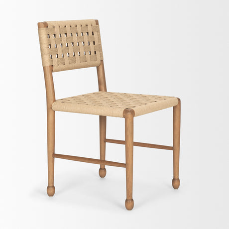 Brinley Woven Paper Rope w/ Brown Wood Frame Dining Chair, Set of 2 from Mercana - Luna Furniture
