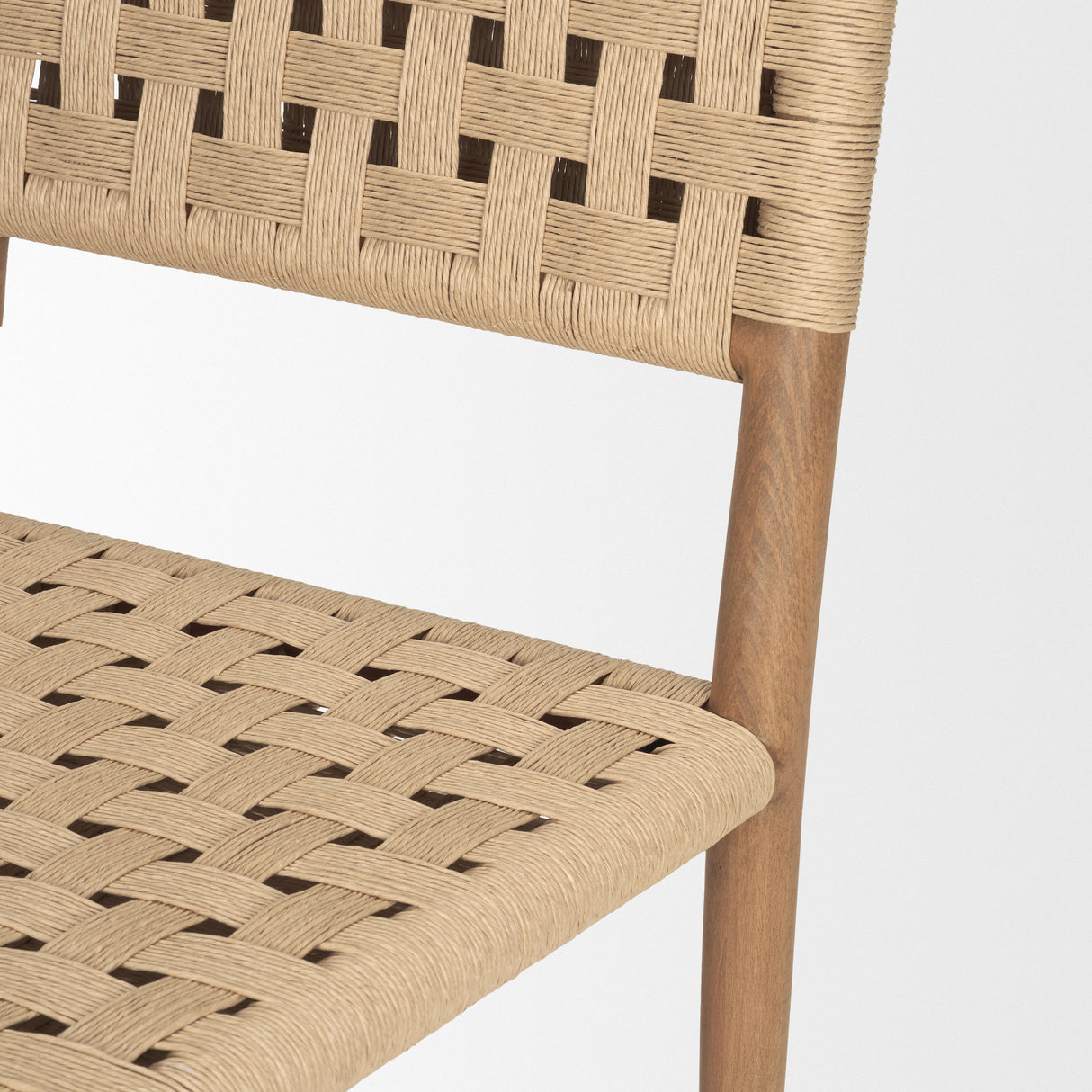 Brinley Woven Paper Rope w/ Brown Wood Frame Dining Chair, Set of 2 from Mercana - Luna Furniture