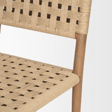 Brinley Woven Paper Rope w/ Brown Wood Frame Dining Chair, Set of 2 from Mercana - Luna Furniture