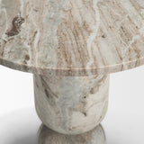 Nylah Solid Pink Marble Round Accent Table from Mercana - Luna Furniture