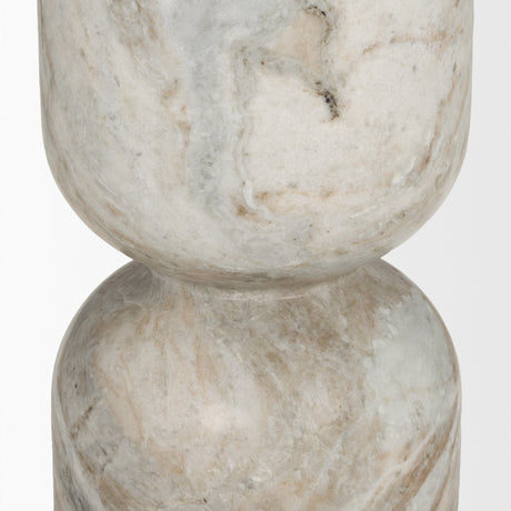 Nylah Solid Pink Marble Round Accent Table from Mercana - Luna Furniture