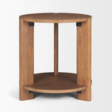 Hisako Mid Brown Open Round Accent Table from Mercana - Luna Furniture