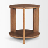 Hisako Mid Brown Open Round Accent Table from Mercana - Luna Furniture