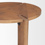 Hisako Mid Brown Open Round Accent Table from Mercana - Luna Furniture