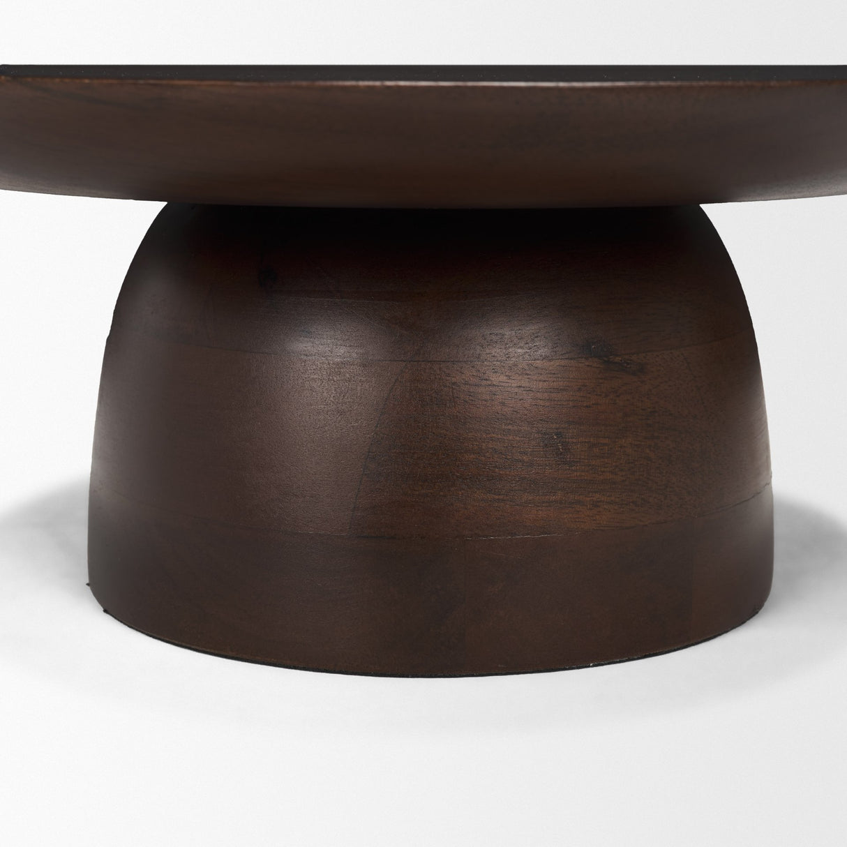 Sadira Small Mid-Dark Brown Solid Wood Round Riser from Mercana - Luna Furniture