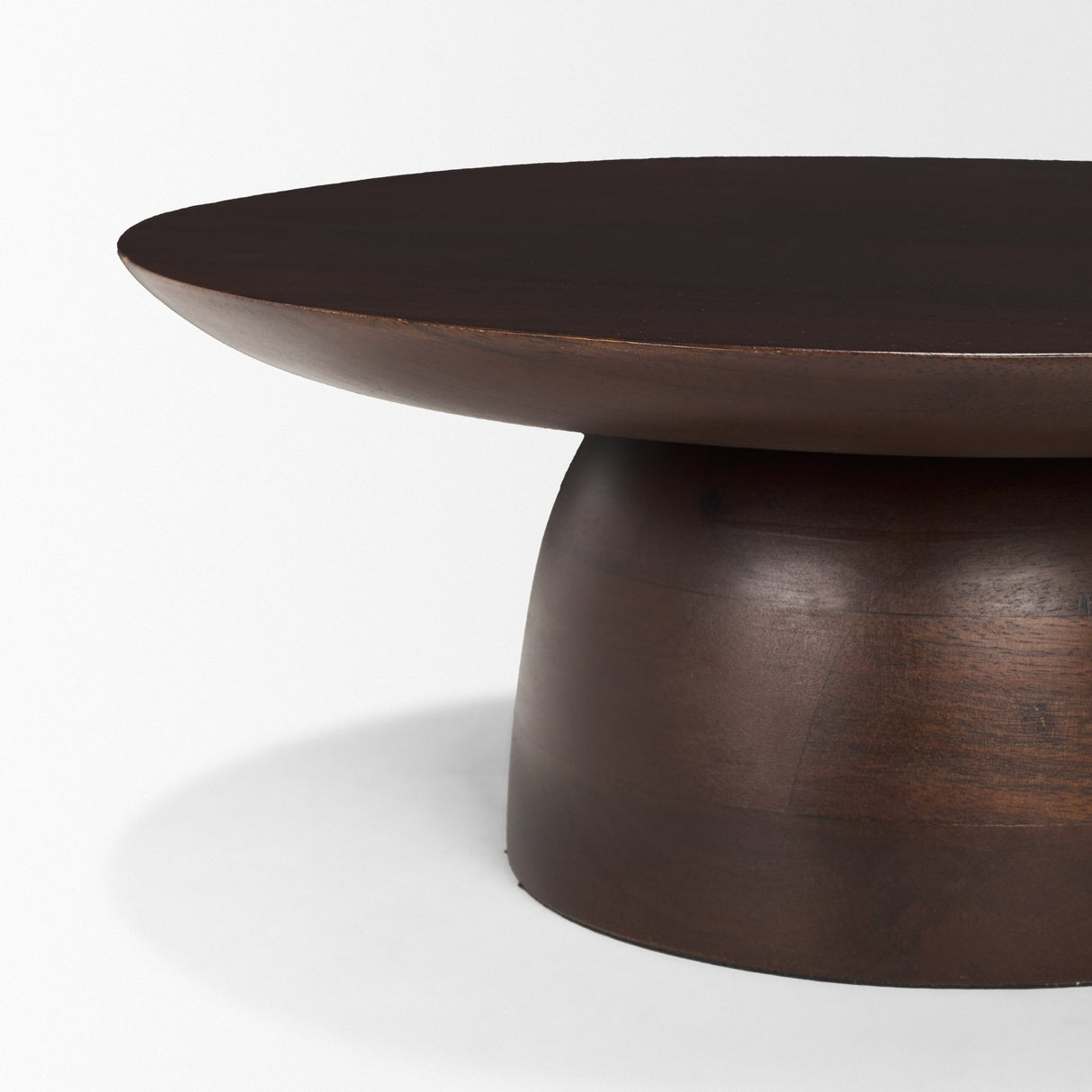 Sadira Small Mid-Dark Brown Solid Wood Round Riser from Mercana - Luna Furniture