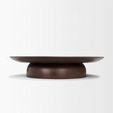 Sadira Large Mid-Dark Brown Solid Wood Round Riser from Mercana - Luna Furniture