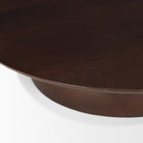 Sadira Large Mid-Dark Brown Solid Wood Round Riser from Mercana - Luna Furniture
