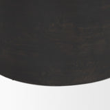Rashama Dark Brown Wood Stacked Geometric Round Accent Table from Mercana - Luna Furniture