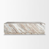 Matteo Solid Pink Marble Rectangular Coffee Table from Mercana - Luna Furniture