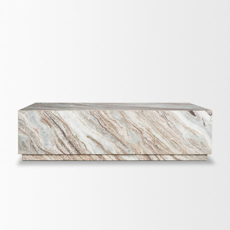 Matteo Solid Pink Marble Rectangular Coffee Table from Mercana - Luna Furniture