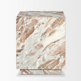 Matteo Solid Pink Marble Square Side Table from Mercana - Luna Furniture