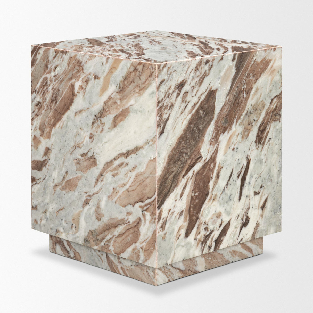 Matteo Solid Pink Marble Square Side Table from Mercana - Luna Furniture