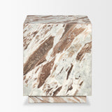 Matteo Solid Pink Marble Square Side Table from Mercana - Luna Furniture