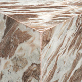 Matteo Solid Pink Marble Square Side Table from Mercana - Luna Furniture