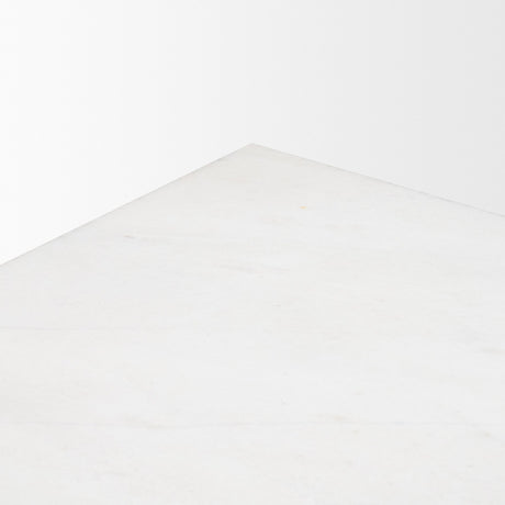 Matteo Solid White Marble Square Side Table from Mercana - Luna Furniture