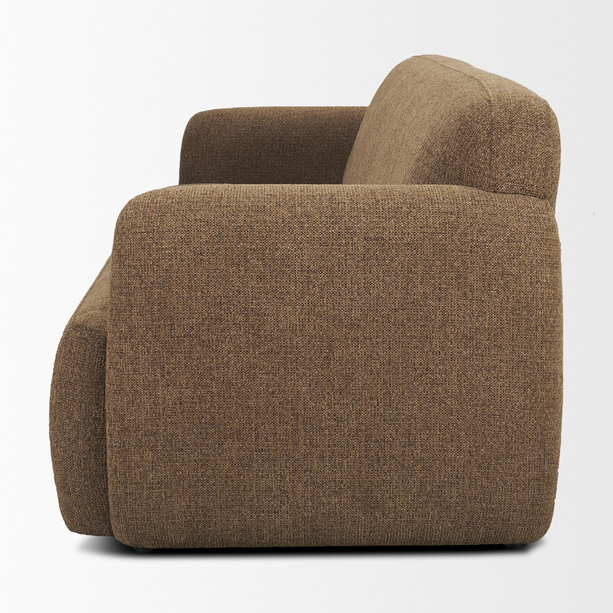 Saga Textured Brown Plush Fabric 3 Seater Sofa from Mercana - Luna Furniture