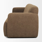 Saga Textured Brown Plush Fabric 3 Seater Sofa from Mercana - Luna Furniture