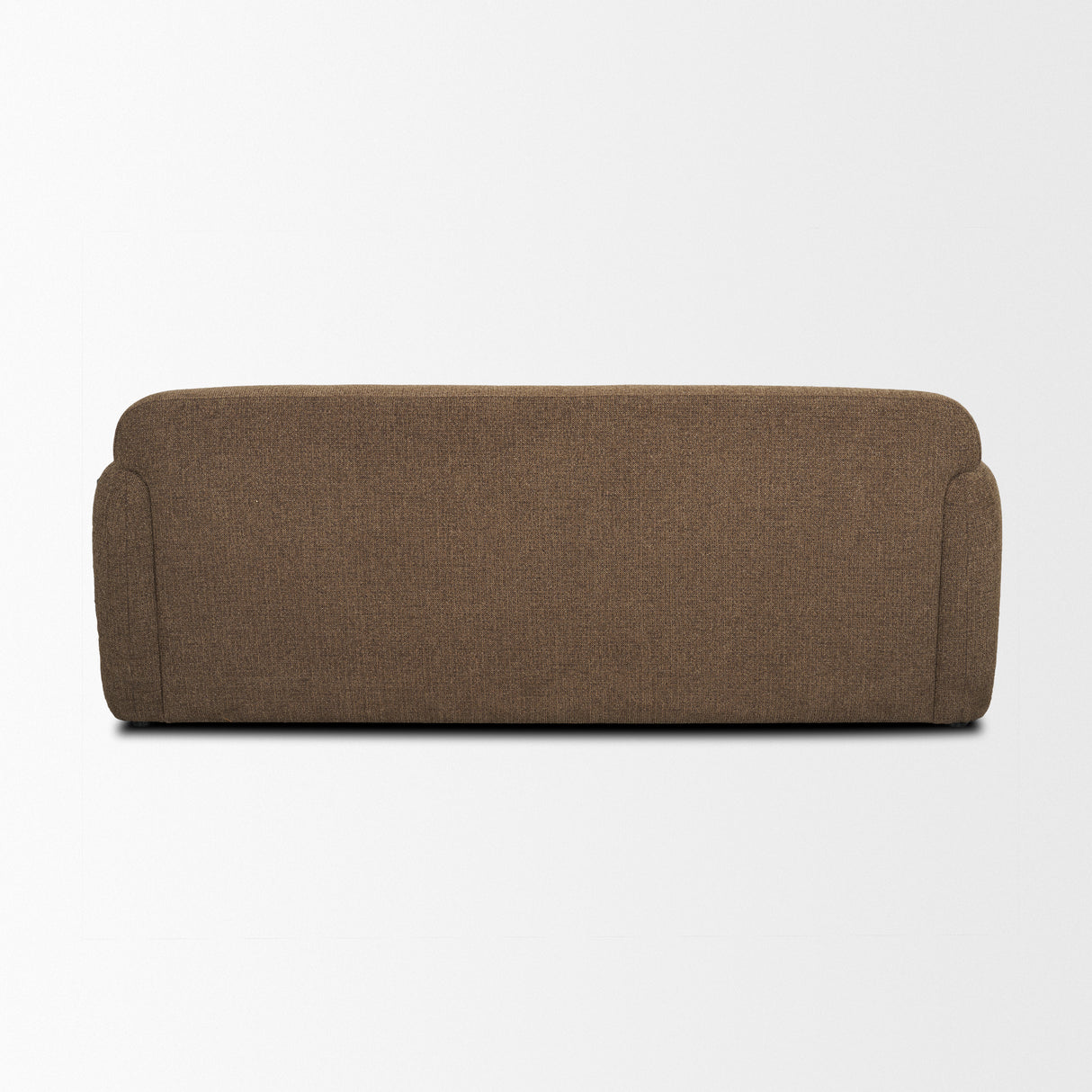 Saga Textured Brown Plush Fabric 3 Seater Sofa from Mercana - Luna Furniture