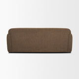 Saga Textured Brown Plush Fabric 3 Seater Sofa from Mercana - Luna Furniture