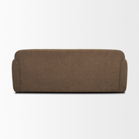 Saga Textured Brown Plush Fabric 3 Seater Sofa from Mercana - Luna Furniture