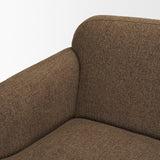 Saga Textured Brown Plush Fabric 3 Seater Sofa from Mercana - Luna Furniture