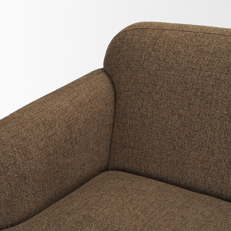 Saga Textured Brown Plush Fabric 3 Seater Sofa from Mercana - Luna Furniture
