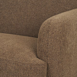 Saga Textured Brown Plush Fabric 3 Seater Sofa from Mercana - Luna Furniture