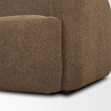 Saga Textured Brown Plush Fabric 3 Seater Sofa from Mercana - Luna Furniture