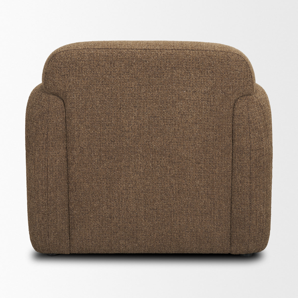 Saga Textured Brown Plush Fabric Upholstered Chair from Mercana - Luna Furniture