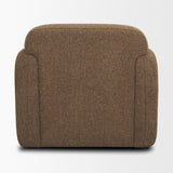Saga Textured Brown Plush Fabric Upholstered Chair from Mercana - Luna Furniture